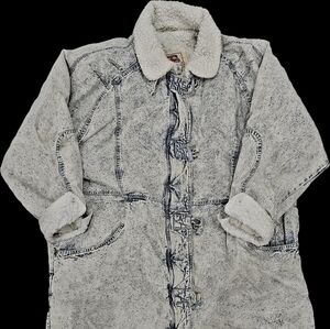 1990s vintage blue creek denim sherpa vintage jacket